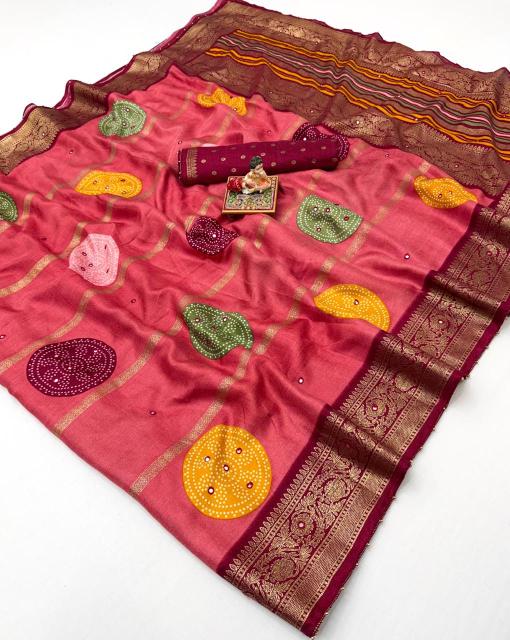 Vastrangan bandhani printed surat sarees wholesale